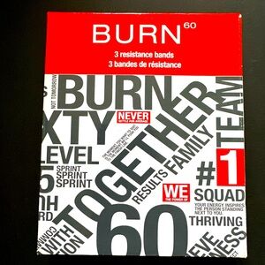 BURN 60 High-Intensity Training Resistance Bands - 3 Bands FabFitFun New Sealed